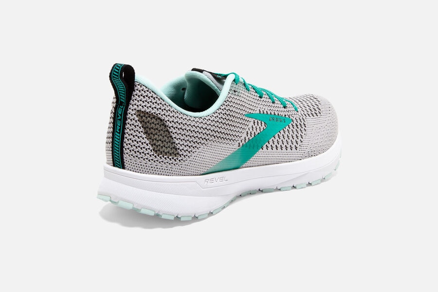 Brooks Revel 4 Road Running Shoes Womens White/Turquoise 039781-FBJ